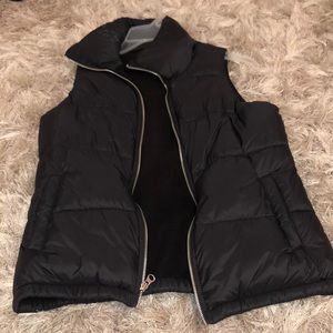 Black sleeveless coat